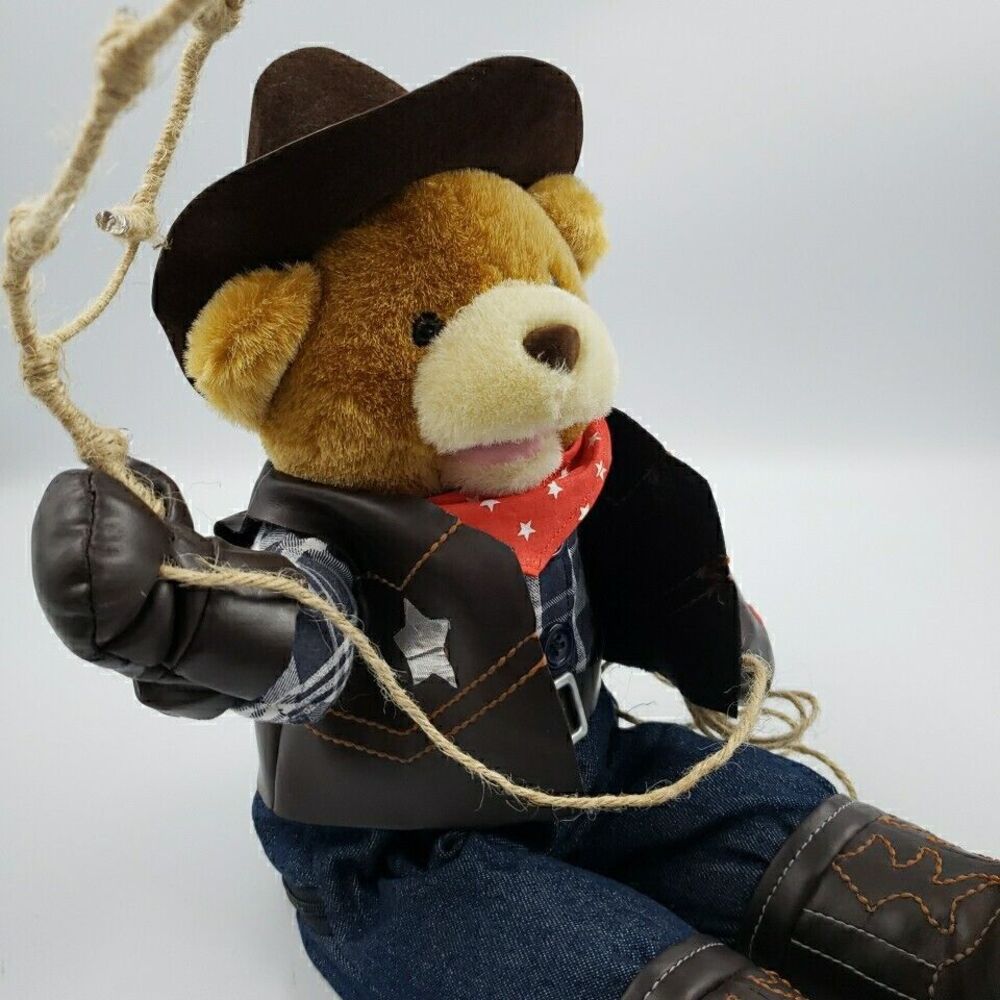 Singing Dancing Plush Cowboy Bear Aurora World Lasso Stuffed Animal Buffalo Gals
